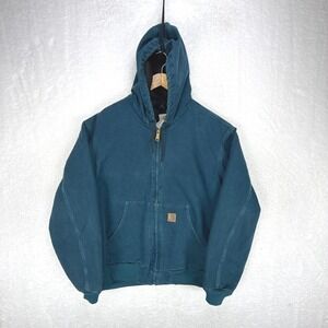 Carhartt Sandstone Active Jacket Thermal Lined Mens 2XL J25 DTL Dark Teal